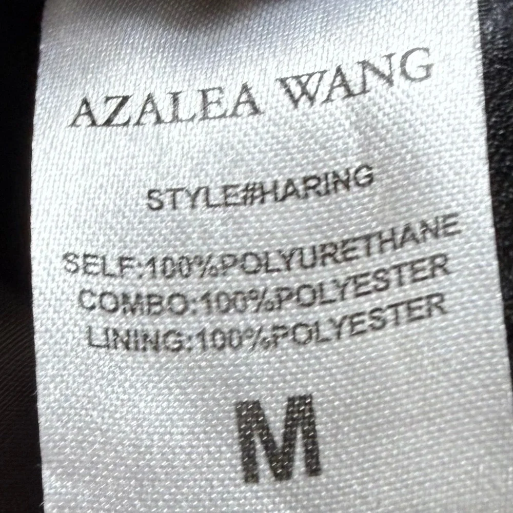Azalea Wang Moto Jacket Womens Size M Haring Print Faux Leather Black Multicolor - Picture 3 of 6